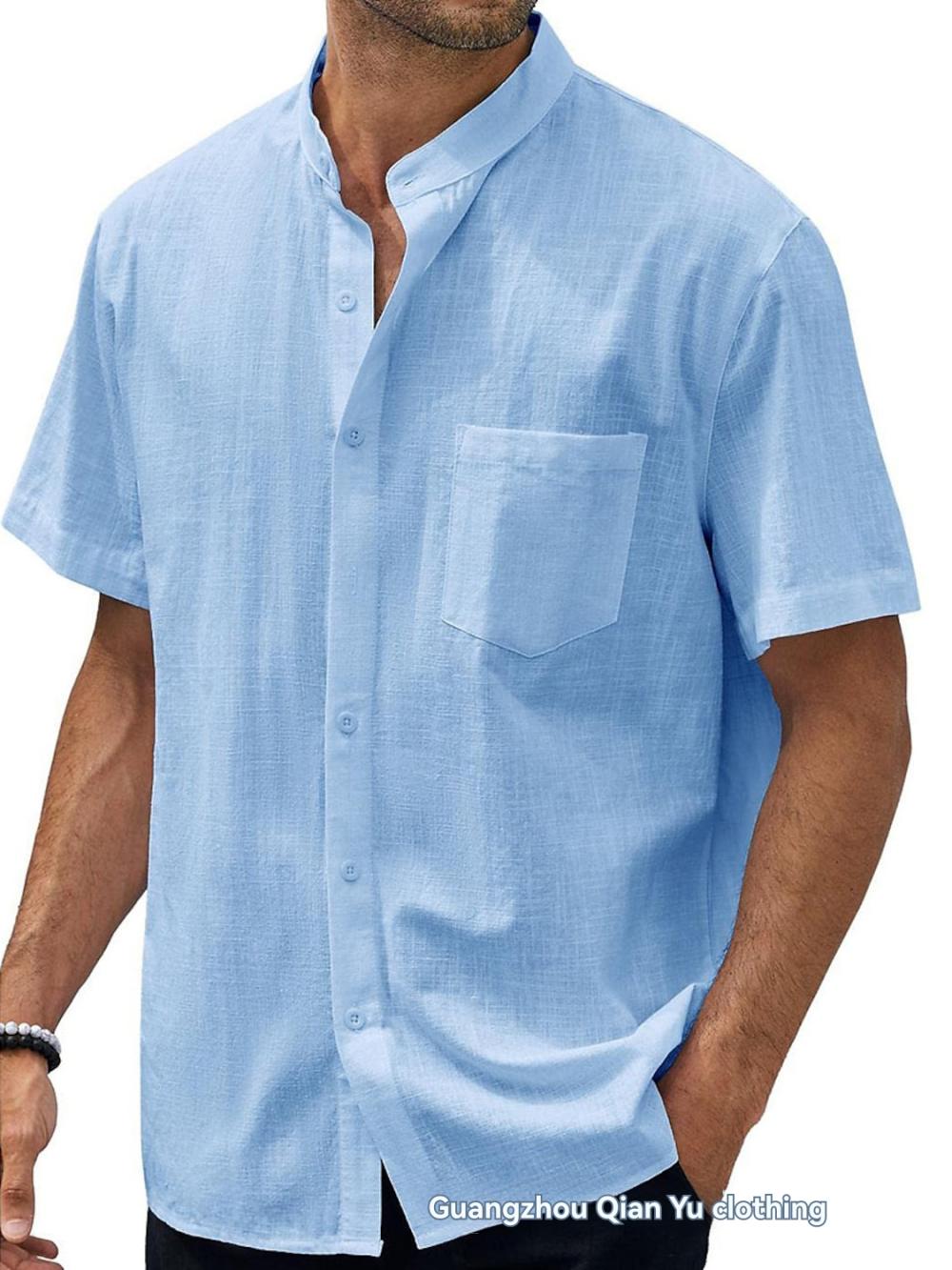 Mens  Shirts & Polos | Linen Short Sleeve Shirt