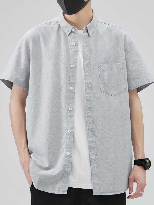 Mens  Shirts & Polos | Linen Short Sleeve Shirt