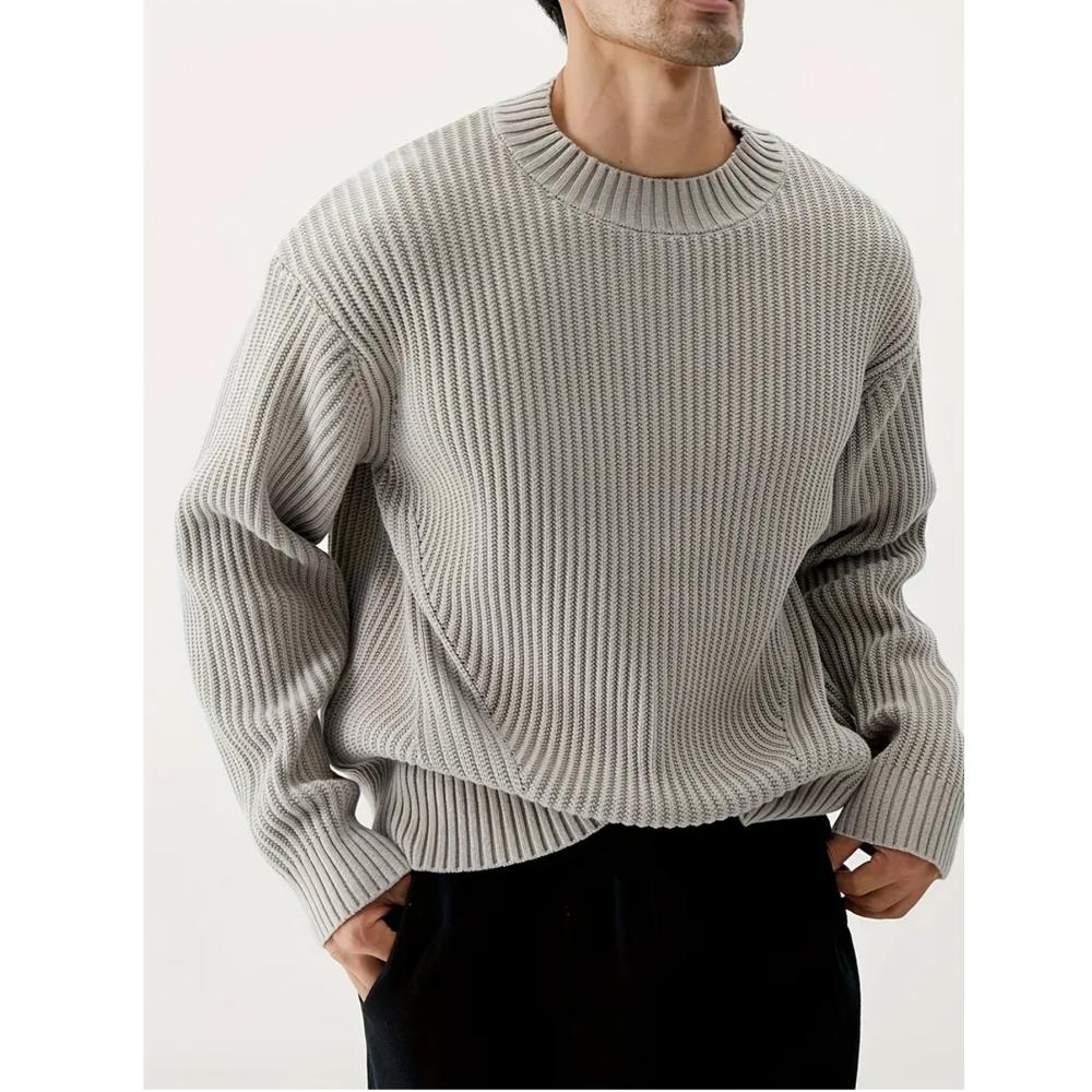 Mens  Sweaters | Box Fit Crew Knit