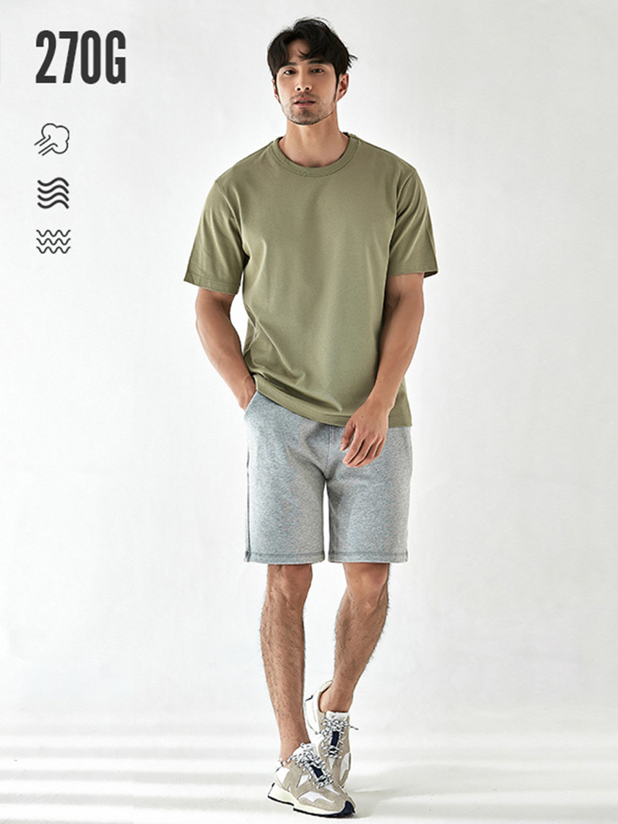 Mens  Tees & Tanks | Cropped Fit Textured T-Shirt