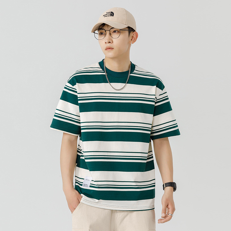 Mens  Tees & Tanks | Loose Fit Stripe T-Shirt