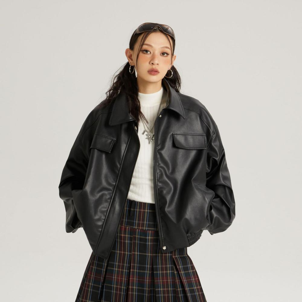 Womens  Jackets | Ivy Faux Leather Jacket