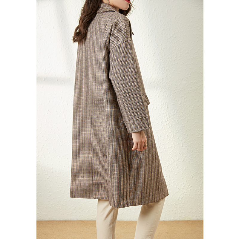 Womens  Jackets | Lottie Check Trench Coat