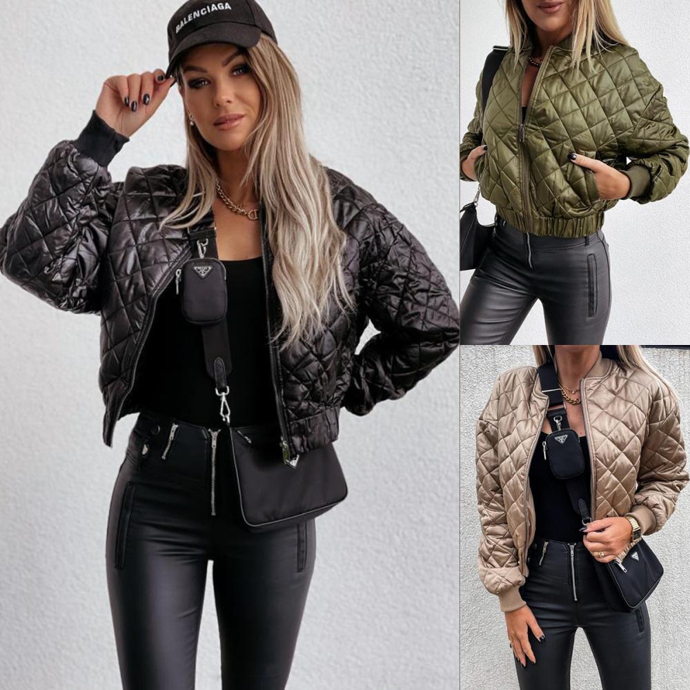 Womens  Jackets | Quilted Rib Bomber Jacket