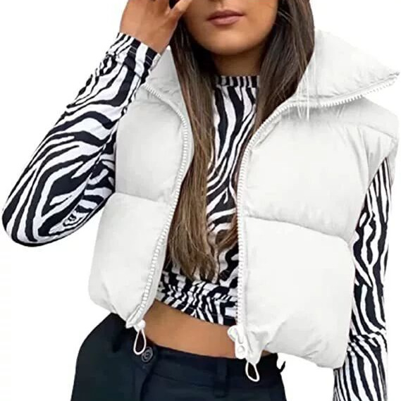 Womens  Jackets | The Mother Puffer Crop Vest