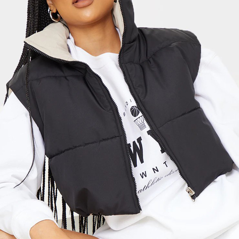 Womens  Jackets | The Mother Puffer Crop Vest