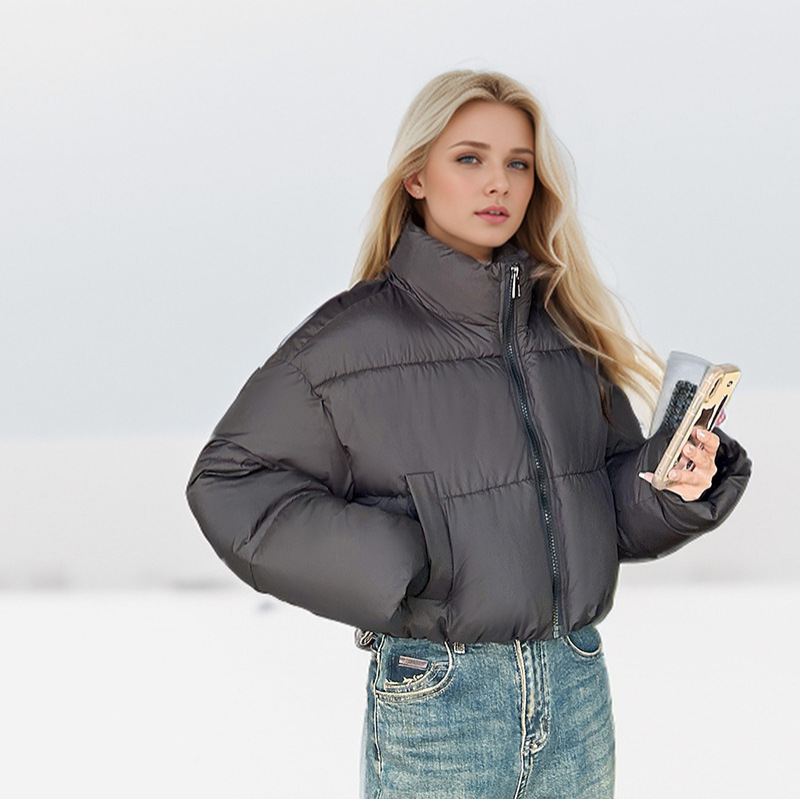 Womens  Jackets | The Mother Puffer Cropped Jacket