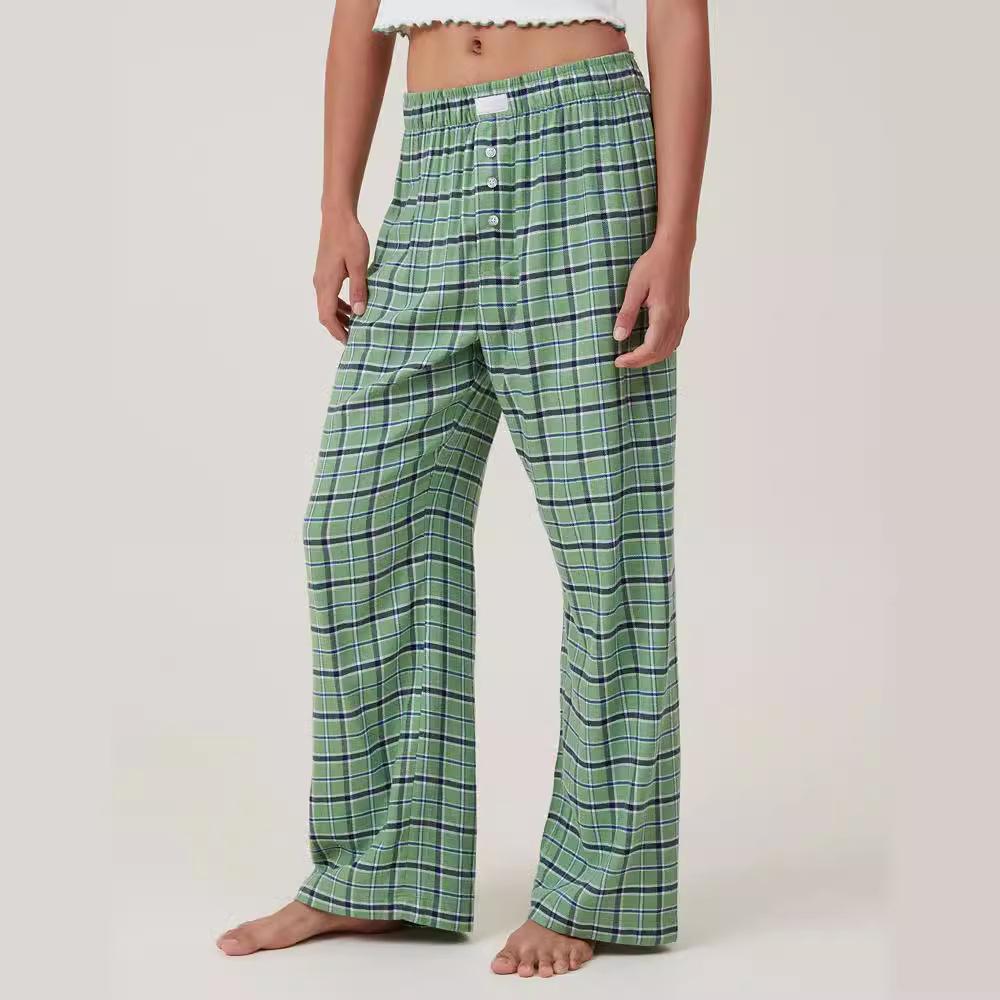 Womens  Pants | Flannel Boyfriend Boxer Pant