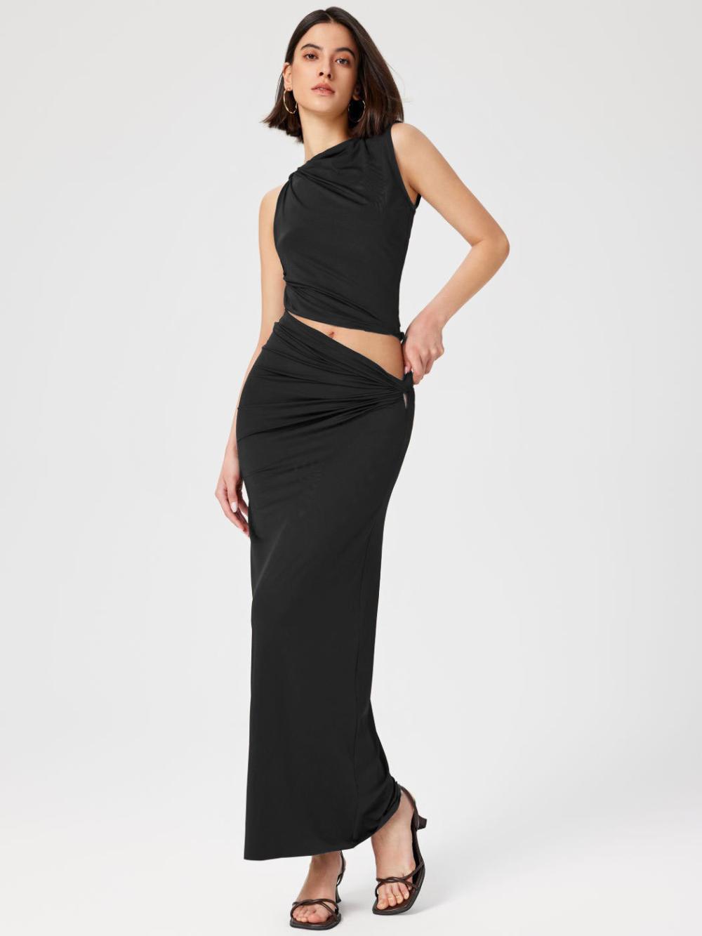 Womens  Skirts | Staple Rib Maxi Skirt