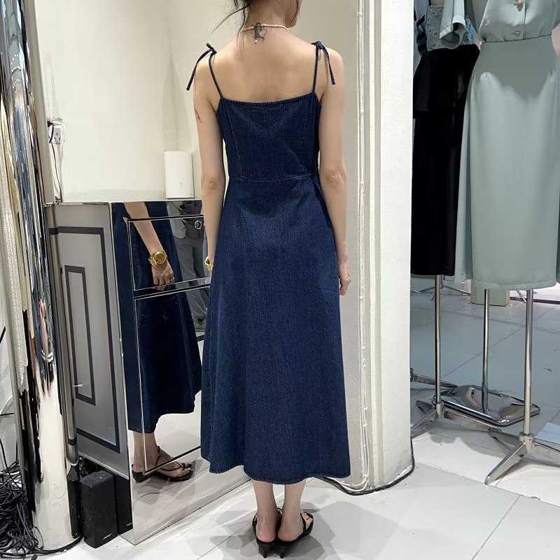 Womens  Skirts | Tate Denim Maxi Dress