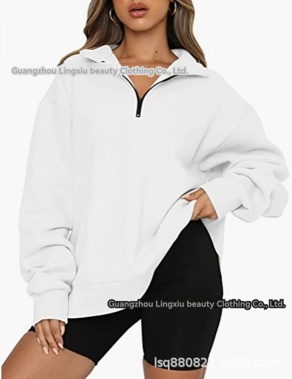 Womens  Sweats & Hoodies | Classic Fleece Oversized Half Zip Sweatshirt