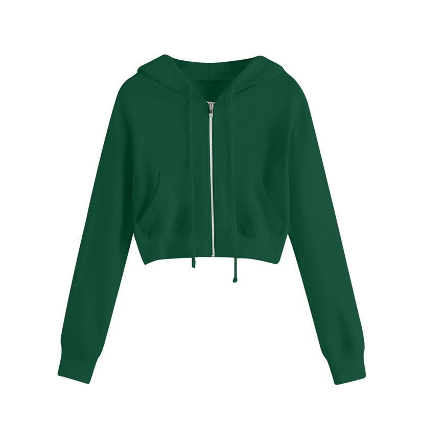 Womens  Sweats & Hoodies | Plush Essential Cropped Zip Through