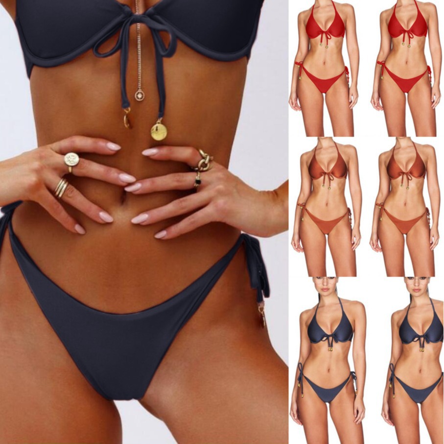 Womens  Swimwear | Fixed Tie Side Brazilian Bikini Bottom