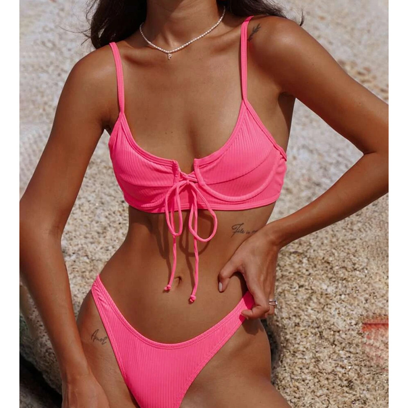 Womens  Swimwear | High Side Brazilian Seam Bikini Bottom