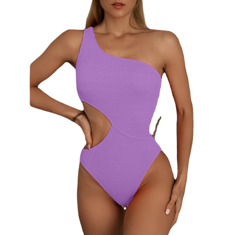 Womens  Swimwear | One Shoulder Cut Out One Piece Cheeky