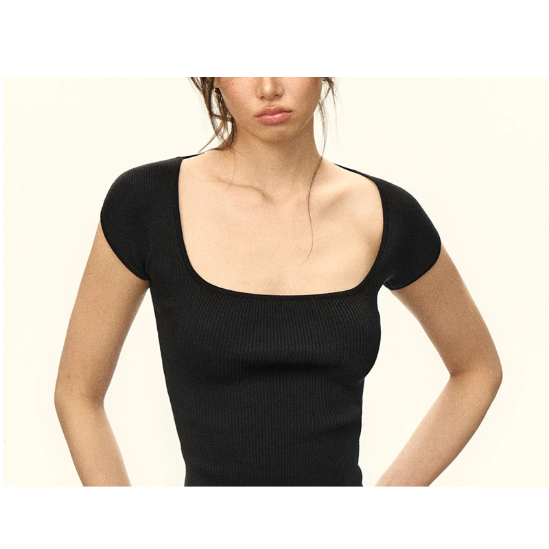 Womens  Tops | Byron Square Neck Short Sleeve