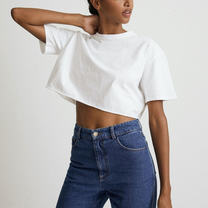 Womens  Tops | Cropped Boxy Tee