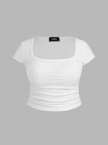 Womens  Tops | Darcie Scoop Neck Short Sleeve Top