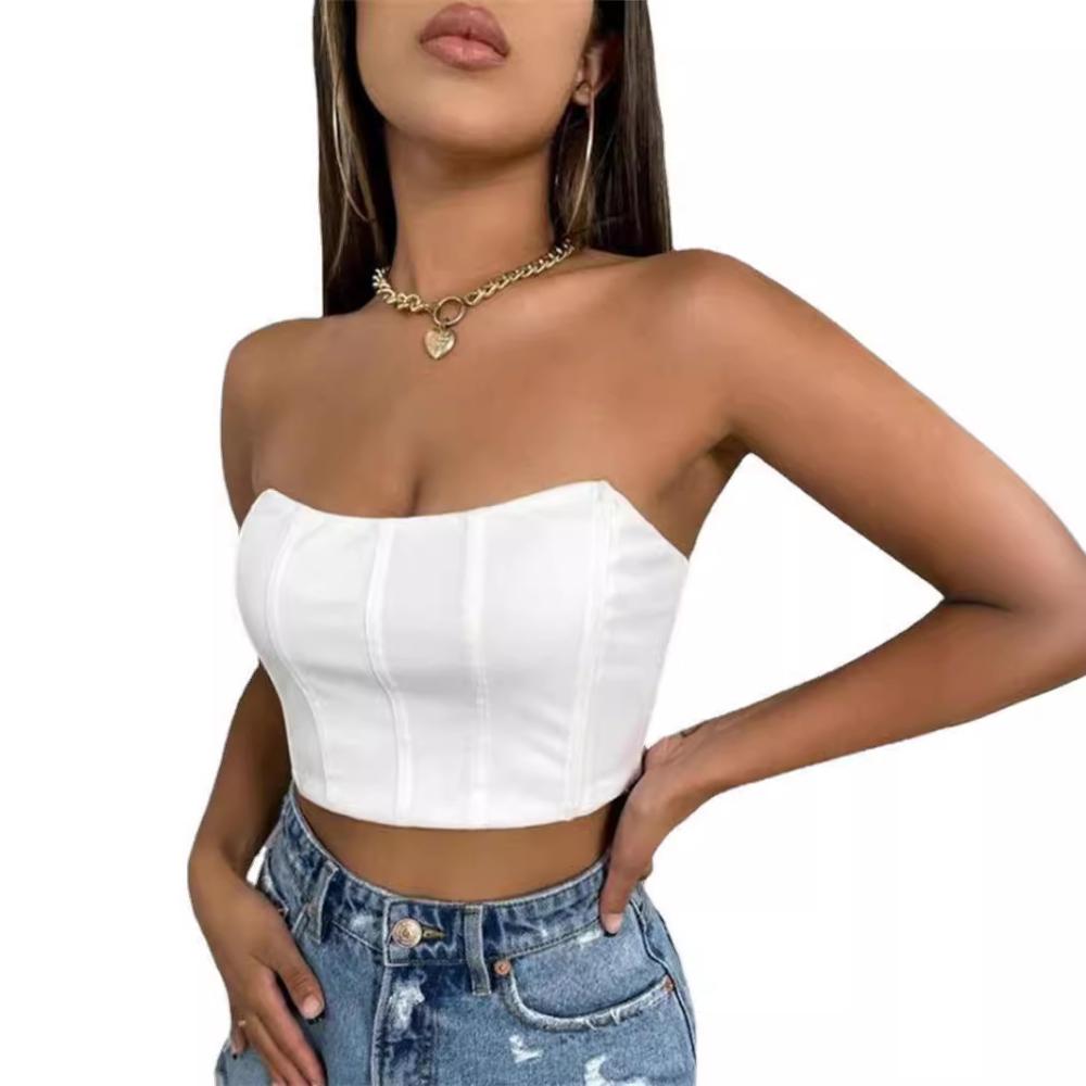 Womens  Tops | Denim Tube Top