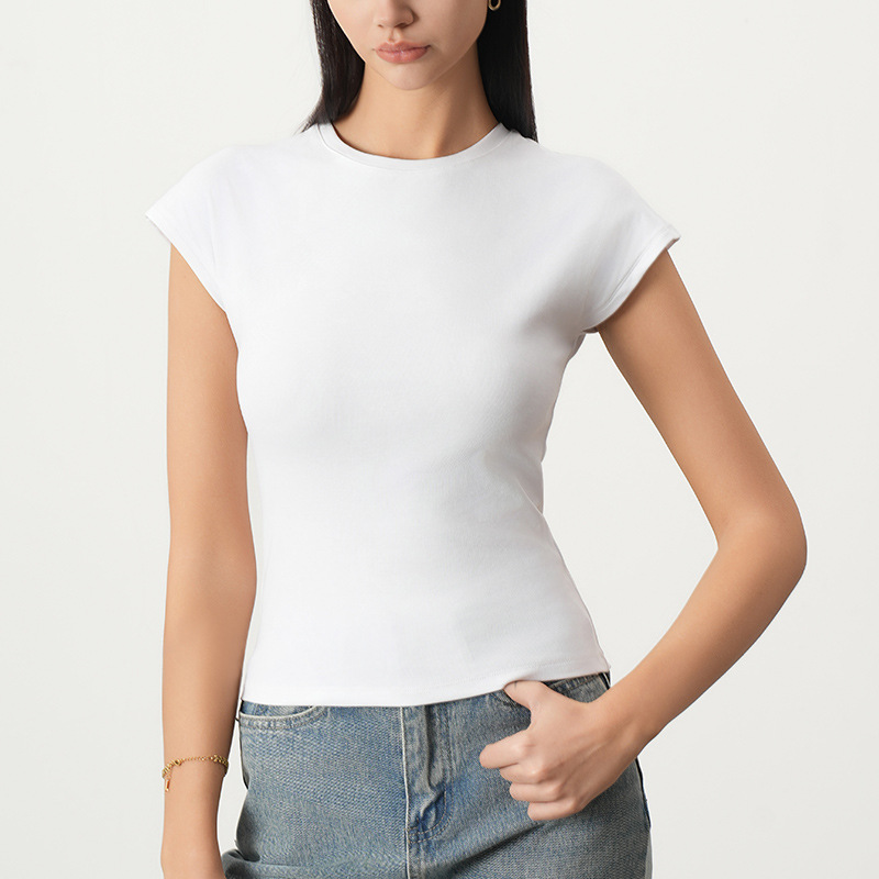 Womens  Tops | Essential Rib Raglan Cap Sleeve Top