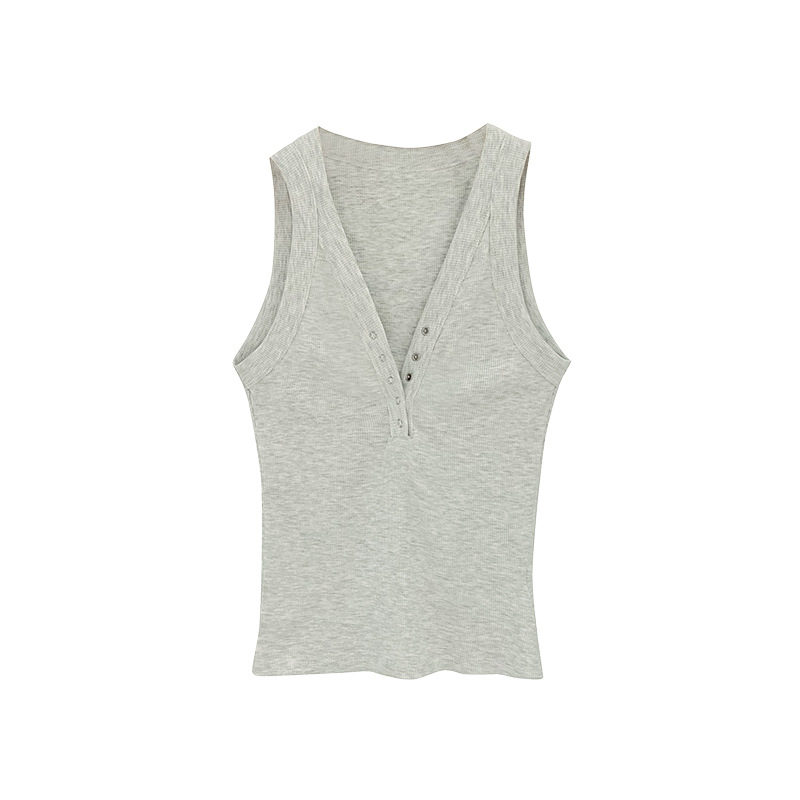 Womens  Tops | Kelsey Button Front Henley Tank