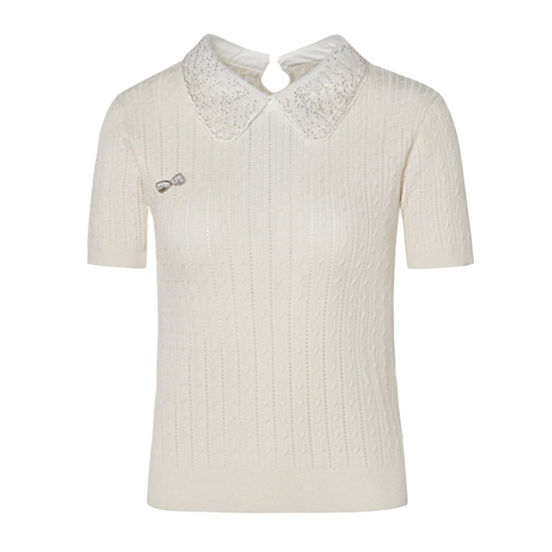 Womens  Tops | Lightweight Knit Polo Tshirt