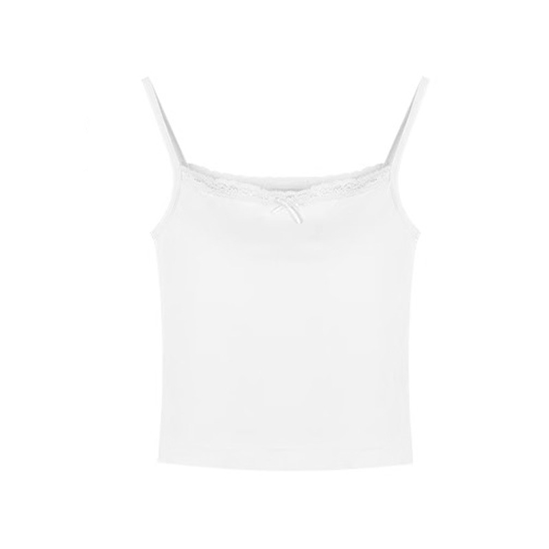 Womens  Tops | Sasha Pointelle Lace Trim Cami