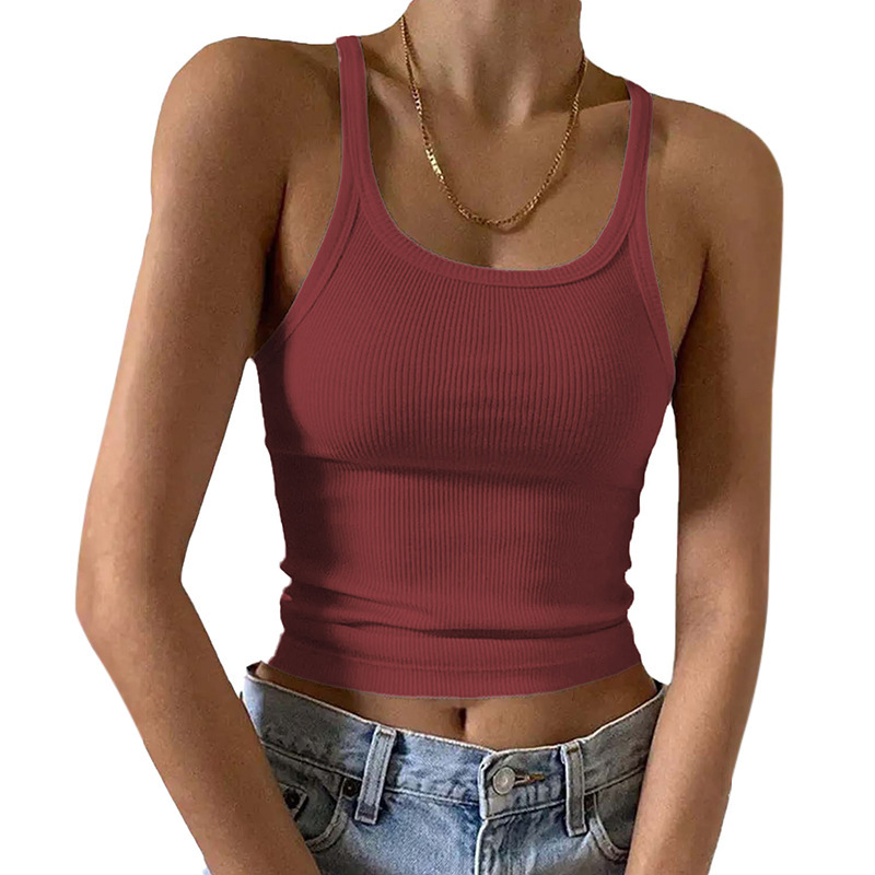 Womens  Tops | Staple Rib Double Scoop Tank